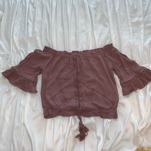 LA Hearts- Pacsun Mauve off the shoulder top